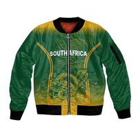 South Africa Cricket Sleeve Zip Bomber Jacket Go Proteas World Cup Version 2023 Sproty - Wonder Print Shop