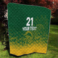 Custom South Africa Cricket Quilt Go Proteas World Cup Version 2023 Sproty - Wonder Print Shop