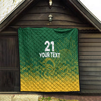 Custom South Africa Cricket Quilt Go Proteas World Cup Version 2023 Sproty - Wonder Print Shop