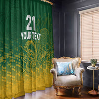 Custom South Africa Cricket Window Curtain Go Proteas World Cup Version 2023 Sproty - Wonder Print Shop