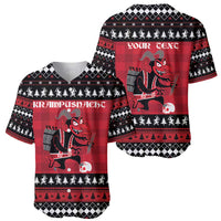 Merry Krampusnacht Personalized Baseball Jersey Austrian Bavaria Alpine Christmas Demons - Wonder Print Shop