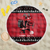 Merry Krampusnacht Personalized Beach Blanket Austrian Bavaria Alpine Christmas Demons - Wonder Print Shop