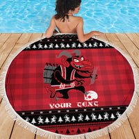 Merry Krampusnacht Personalized Beach Blanket Austrian Bavaria Alpine Christmas Demons - Wonder Print Shop