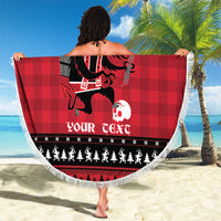 Merry Krampusnacht Personalized Beach Blanket Austrian Bavaria Alpine Christmas Demons - Wonder Print Shop