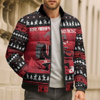Merry Krampusnacht Personalized Bomber Puffer Jacket Austrian Bavaria Alpine Christmas Demons - Wonder Print Shop