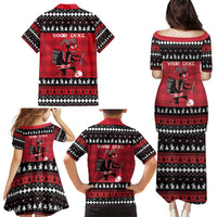 Merry Krampusnacht Personalized Family Matching Puletasi and Hawaiian Shirt Austrian Bavaria Alpine Christmas Demons - Wonder Print Shop