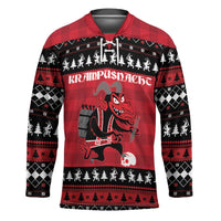 Merry Krampusnacht Personalized Hockey Jersey Austrian Bavaria Alpine Christmas Demons - Wonder Print Shop