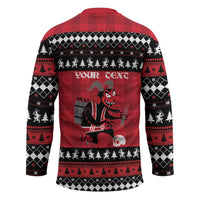 Merry Krampusnacht Personalized Hockey Jersey Austrian Bavaria Alpine Christmas Demons - Wonder Print Shop