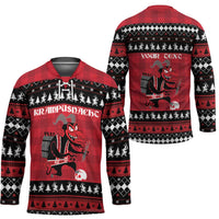 Merry Krampusnacht Personalized Hockey Jersey Austrian Bavaria Alpine Christmas Demons - Wonder Print Shop