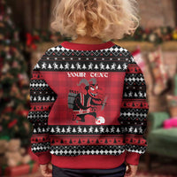 Merry Krampusnacht Personalized Kid Ugly Christmas Sweater Austrian Bavaria Alpine Christmas Demons - Wonder Print Shop