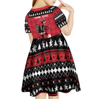 Merry Krampusnacht Personalized Kid Short Sleeve Dress Austrian Bavaria Alpine Christmas Demons - Wonder Print Shop
