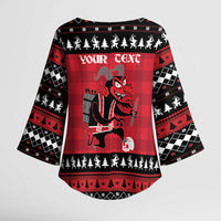 Merry Krampusnacht Personalized Kimono Sleeve Blouse Austrian Bavaria Alpine Christmas Demons - Wonder Print Shop