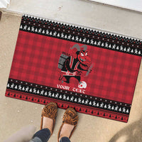 Merry Krampusnacht Personalized Rubber Doormat Austrian Bavaria Alpine Christmas Demons - Wonder Print Shop
