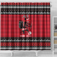 Merry Krampusnacht Personalized Shower Curtain Austrian Bavaria Alpine Christmas Demons - Wonder Print Shop