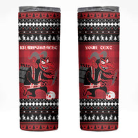 Merry Krampusnacht Personalized Skinny Tumbler Austrian Bavaria Alpine Christmas Demons - Wonder Print Shop