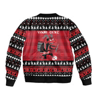 Merry Krampusnacht Personalized Sleeve Zip Bomber Jacket Austrian Bavaria Alpine Christmas Demons - Wonder Print Shop