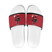 Merry Krampusnacht Personalized Slide Sandals Austrian Bavaria Alpine Christmas Demons - Wonder Print Shop