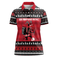 Merry Krampusnacht Personalized Women Polo Shirt Austrian Bavaria Alpine Christmas Demons - Wonder Print Shop