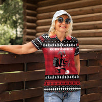Merry Krampusnacht Personalized Women Polo Shirt Austrian Bavaria Alpine Christmas Demons - Wonder Print Shop