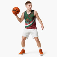 Mexico and Ireland Together Basketball Jersey Aztec Sun Mix Celtic Shamrock - Wonder Print Shop