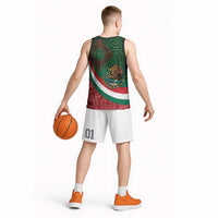 Mexico and Ireland Together Basketball Jersey Aztec Sun Mix Celtic Shamrock - Wonder Print Shop