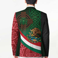 Mexico and Ireland Together Blazer Aztec Sun Mix Celtic Shamrock - Wonder Print Shop