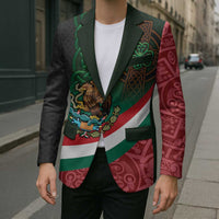 Mexico and Ireland Together Blazer Aztec Sun Mix Celtic Shamrock - Wonder Print Shop