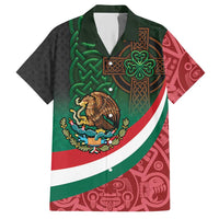 Mexico and Ireland Together Hawaiian Shirt Aztec Sun Mix Celtic Shamrock - Wonder Print Shop