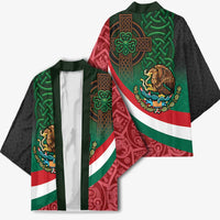Mexico and Ireland Together Kimono Aztec Sun Mix Celtic Shamrock - Wonder Print Shop