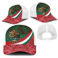 Mexico and Ireland Together Mesh Trucker Cap Aztec Sun Mix Celtic Shamrock - Wonder Print Shop