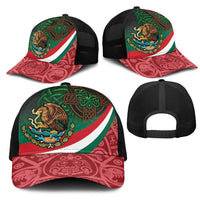 Mexico and Ireland Together Mesh Trucker Cap Aztec Sun Mix Celtic Shamrock - Wonder Print Shop