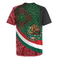 Mexico and Ireland Together Rugby Jersey Aztec Sun Mix Celtic Shamrock - Wonder Print Shop
