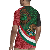 Mexico and Ireland Together Rugby Jersey Aztec Sun Mix Celtic Shamrock - Wonder Print Shop