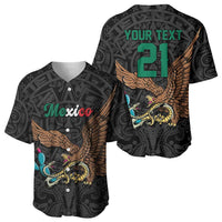 Black Mexico Aztec Custom Baseball Jersey Special Edition Heritage - Wonder Print Shop