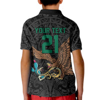 Black Mexico Aztec Custom Kid Polo Shirt Special Edition Heritage - Wonder Print Shop