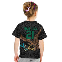 Black Mexico Aztec Custom Kid T Shirt Special Edition Heritage - Wonder Print Shop