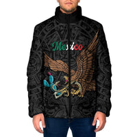 Black Mexico Aztec Custom Padded Jacket Special Edition Heritage - Wonder Print Shop