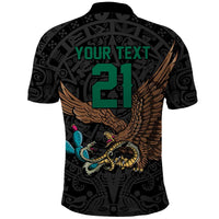 Black Mexico Aztec Custom Polo Shirt Special Edition Heritage - Wonder Print Shop