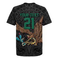 Black Mexico Aztec Custom Rugby Jersey Special Edition Heritage - Wonder Print Shop
