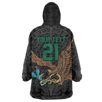 Black Mexico Aztec Custom Wearable Blanket Hoodie Special Edition Heritage - Wonder Print Shop