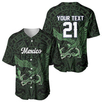 Green Mexico Aztec Custom Baseball Jersey Special Edition Heritage - Wonder Print Shop