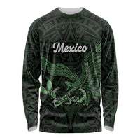 Green Mexico Aztec Custom Long Sleeve Shirt Special Edition Heritage - Wonder Print Shop