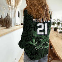 Green Mexico Aztec Custom Women Casual Shirt Special Edition Heritage - Wonder Print Shop