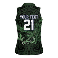 Green Mexico Aztec Custom Women Sleeveless Polo Shirt Special Edition Heritage - Wonder Print Shop
