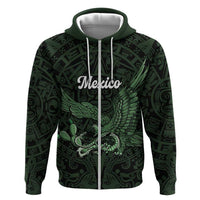 Green Mexico Aztec Custom Zip Hoodie Special Edition Heritage - Wonder Print Shop