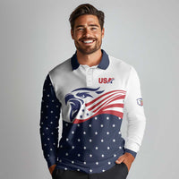 United States Soccer Long Sleeve Polo Shirt Stars and Stripes Special Edition Heritage - Wonder Print Shop