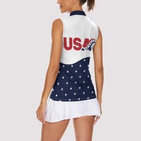 United States Soccer Women Sleeveless Polo Shirt Stars and Stripes Special Edition Heritage - Wonder Print Shop