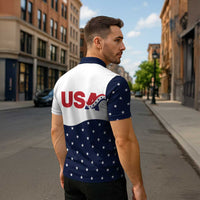 United States Soccer Zipper Polo Shirt Stars and Stripes Special Edition Heritage - Wonder Print Shop