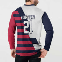 Custom World Soccer United States 2026 Button Sweatshirt Simple Stars and Stripes - Wonder Print Shop