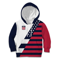 Custom World Soccer United States 2026 Kid Hoodie Simple Stars and Stripes - Wonder Print Shop